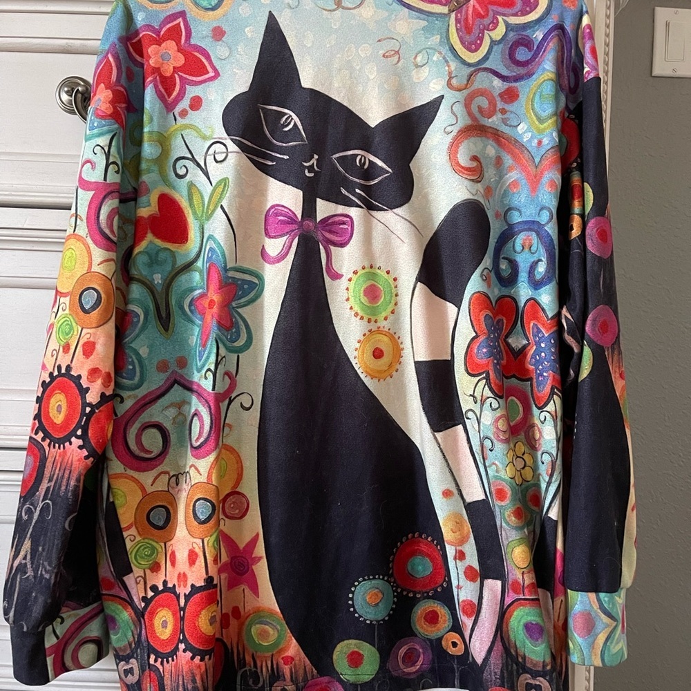 3/$30 bundle! Cute! Kitty Hoodie! M - Picture 3 of 8
